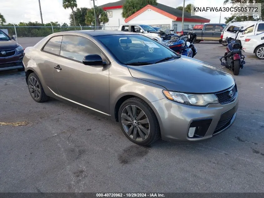 2012 Kia Forte Koup Sx VIN: KNAFW6A30C5505772 Lot: 40720962