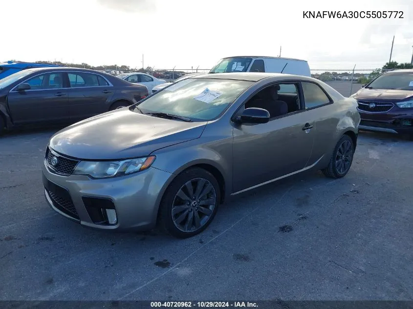 2012 Kia Forte Koup Sx VIN: KNAFW6A30C5505772 Lot: 40720962