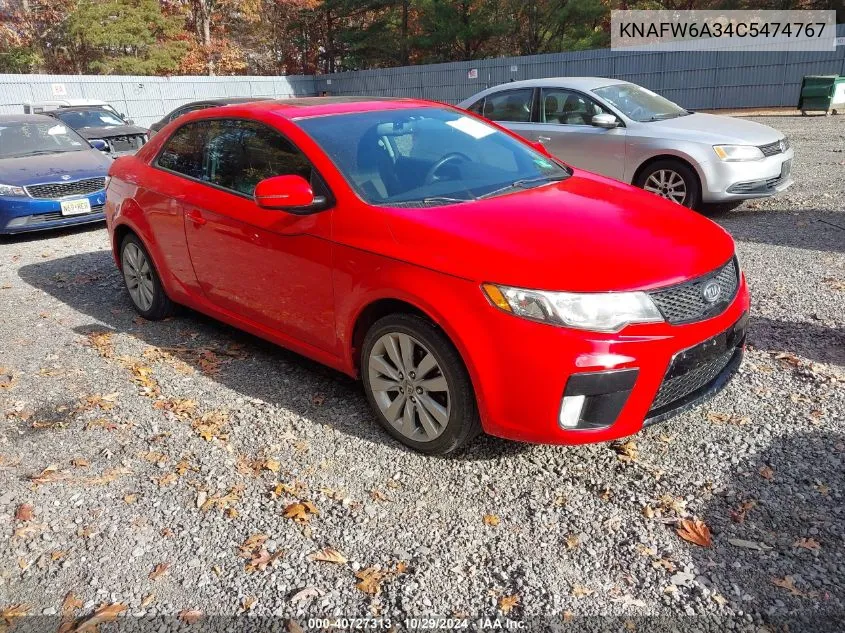 2012 Kia Forte Koup Sx VIN: KNAFW6A34C5474767 Lot: 40727313