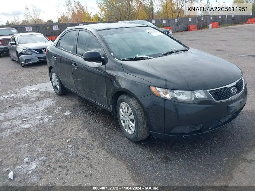 2012 Kia Forte Ex VIN: KNAFU4A22C5611951 Lot: 40752372