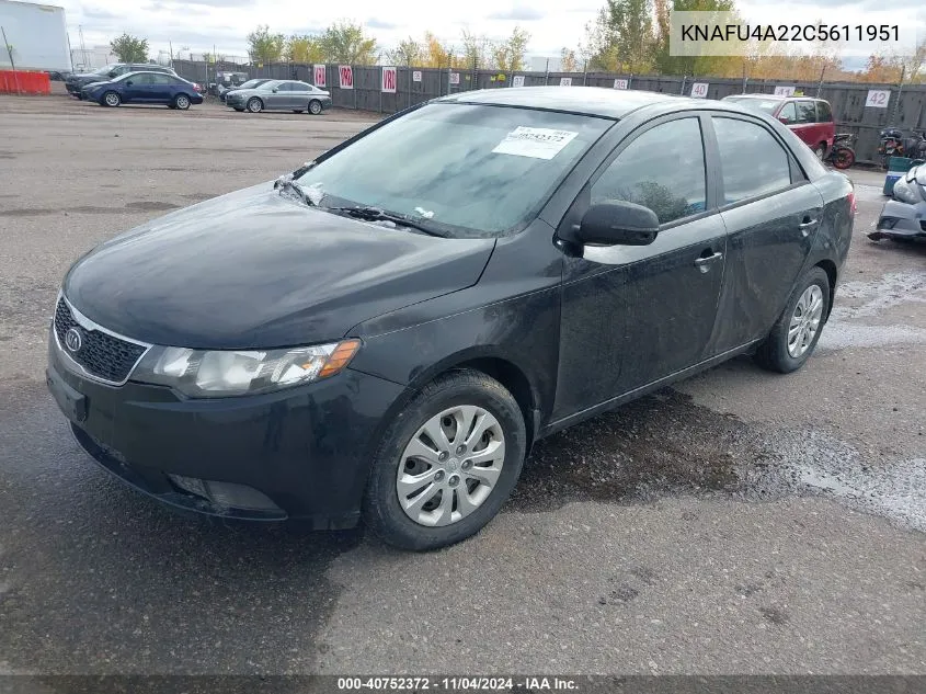 2012 Kia Forte Ex VIN: KNAFU4A22C5611951 Lot: 40752372