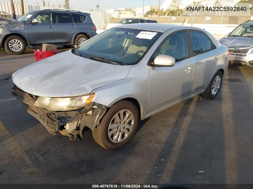 2012 Kia Forte Lx VIN: KNAFT4A22C5592840 Lot: 40767619