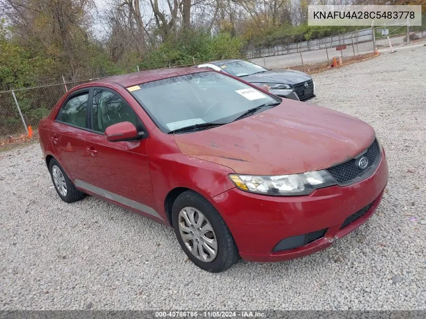 2012 Kia Forte Ex VIN: KNAFU4A28C5483778 Lot: 40786785