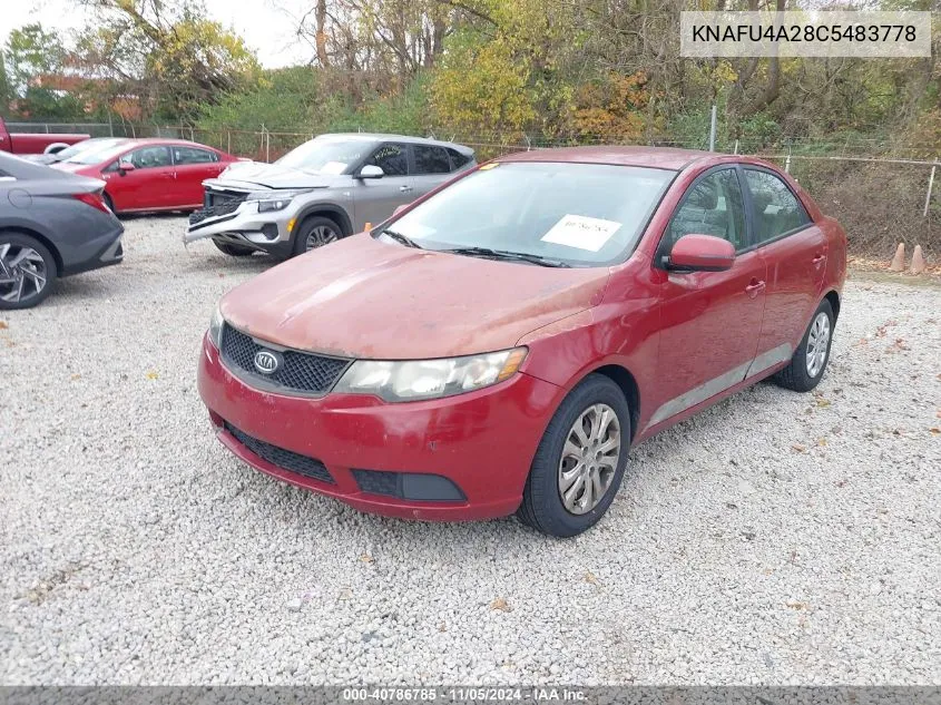 2012 Kia Forte Ex VIN: KNAFU4A28C5483778 Lot: 40786785