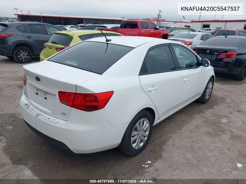 2012 Kia Forte Ex VIN: KNAFU4A20C5547537 Lot: 40797695