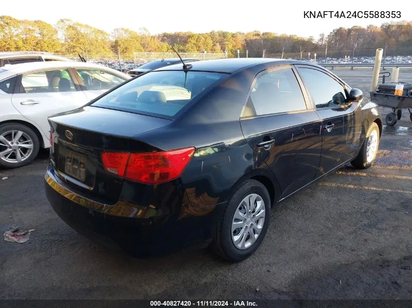 2012 Kia Forte Lx VIN: KNAFT4A24C5588353 Lot: 40827420