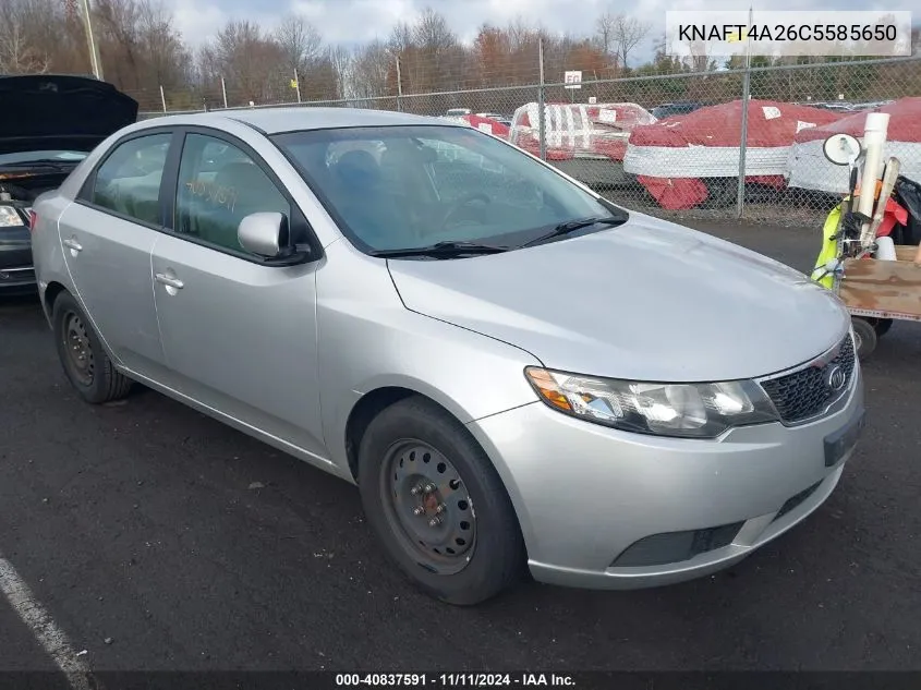 2012 Kia Forte Lx VIN: KNAFT4A26C5585650 Lot: 40837591