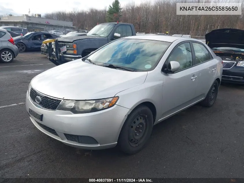 2012 Kia Forte Lx VIN: KNAFT4A26C5585650 Lot: 40837591