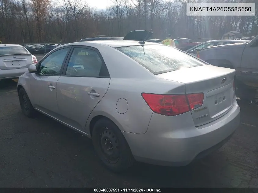 2012 Kia Forte Lx VIN: KNAFT4A26C5585650 Lot: 40837591