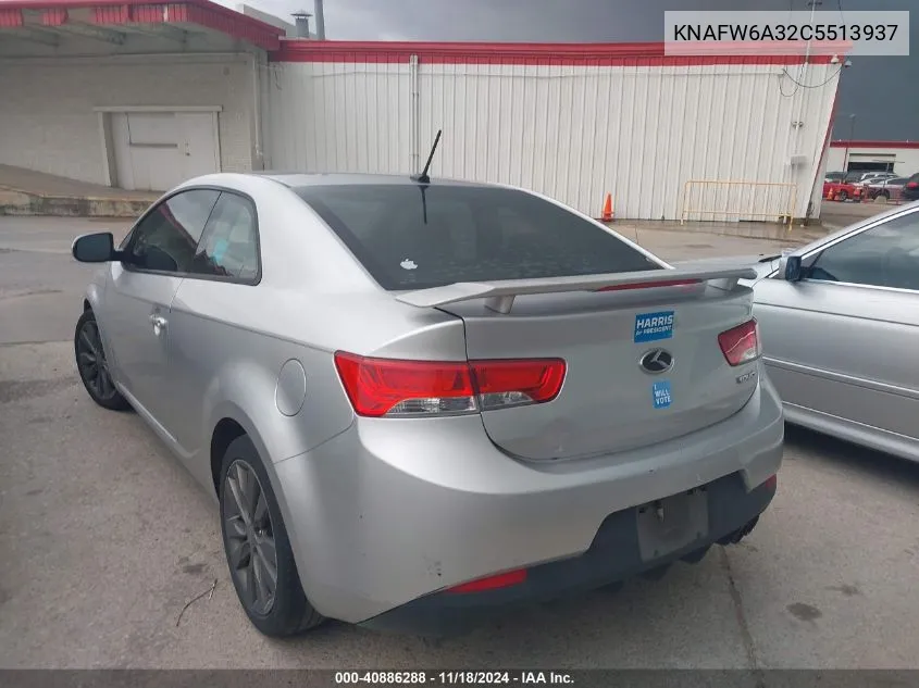 2012 Kia Forte Sx VIN: KNAFW6A32C5513937 Lot: 40886288