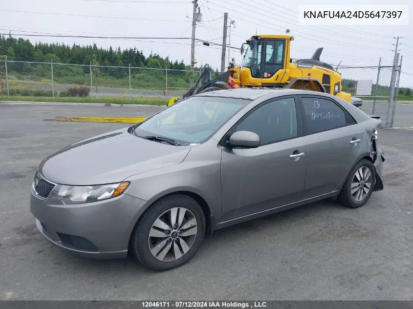 2013 Kia Forte VIN: KNAFU4A24D5647397 Lot: 12046171