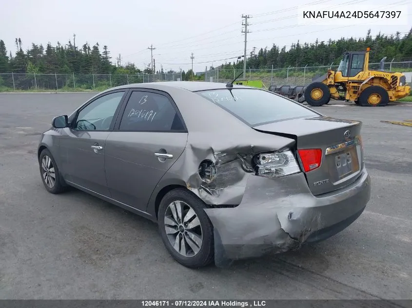 2013 Kia Forte VIN: KNAFU4A24D5647397 Lot: 12046171