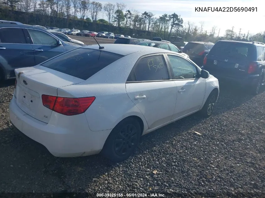 KNAFU4A22D5690491 2013 Kia Forte Ex