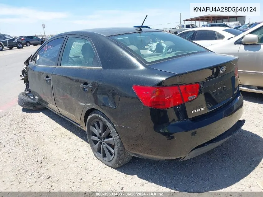 2013 Kia Forte Ex VIN: KNAFU4A28D5646124 Lot: 39593488