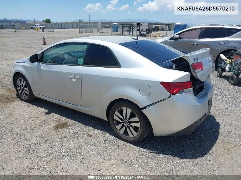 2013 Kia Forte Koup Ex VIN: KNAFU6A26D5670210 Lot: 39866292