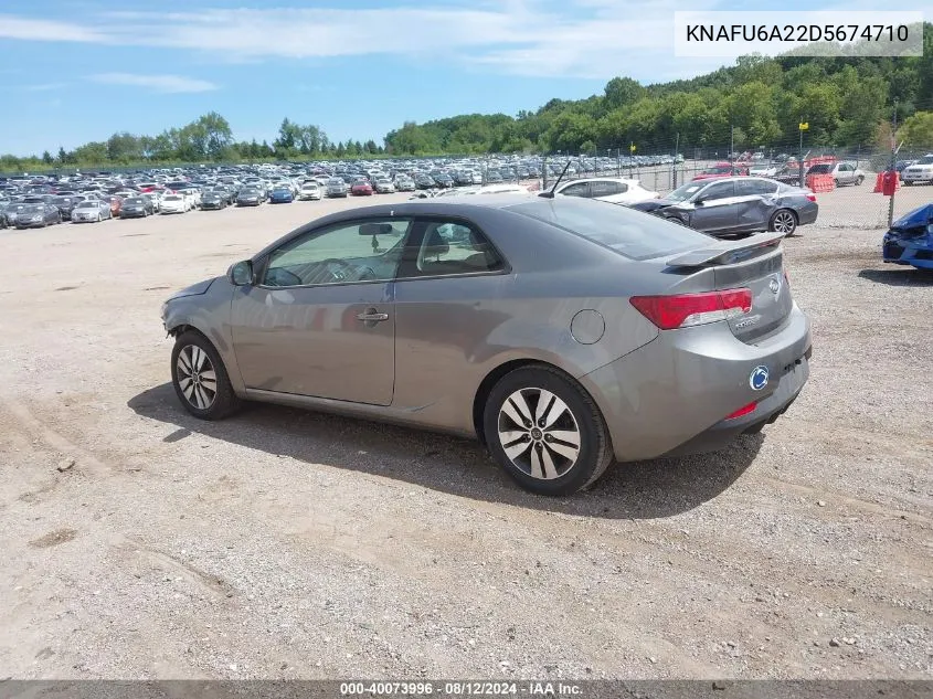 2013 Kia Forte Koup Ex VIN: KNAFU6A22D5674710 Lot: 40073996