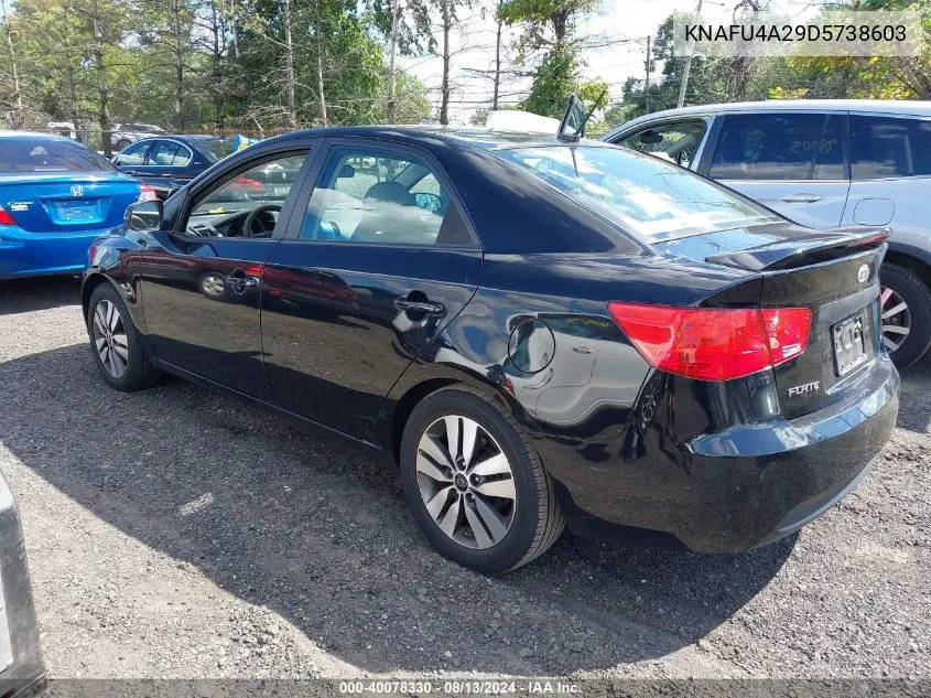 KNAFU4A29D5738603 2013 Kia Forte Ex