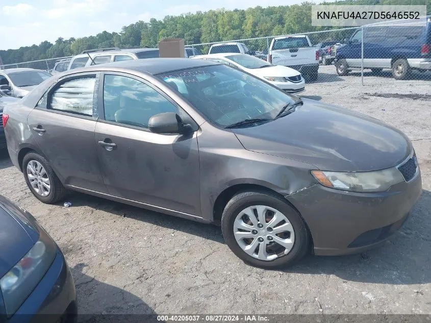 KNAFU4A27D5646552 2013 Kia Forte Ex