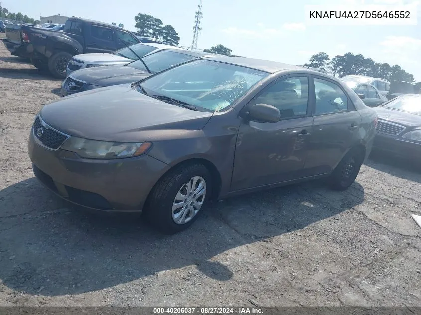 KNAFU4A27D5646552 2013 Kia Forte Ex