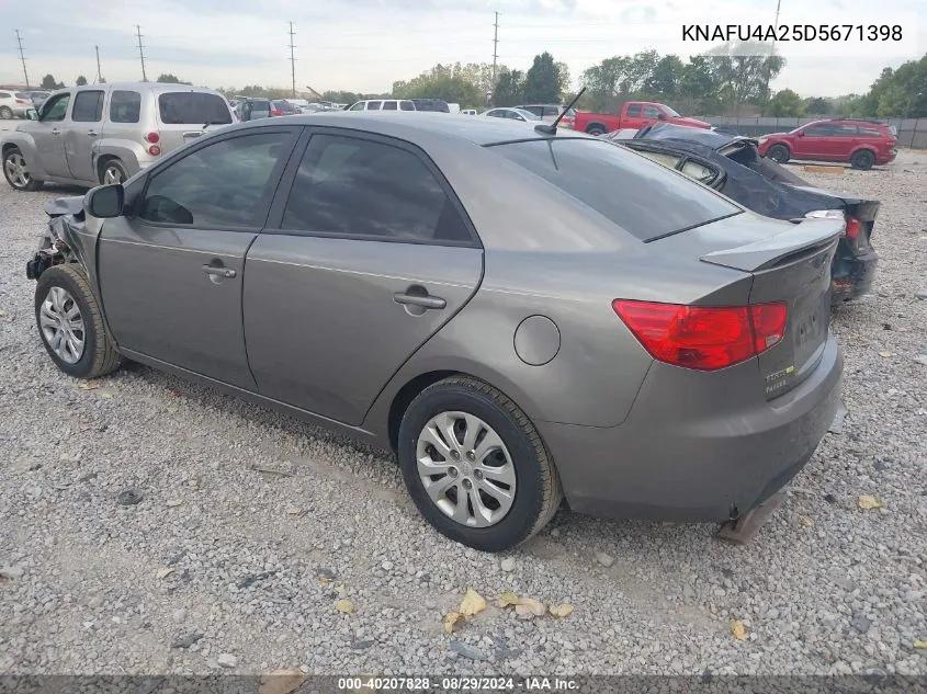 KNAFU4A25D5671398 2013 Kia Forte Ex