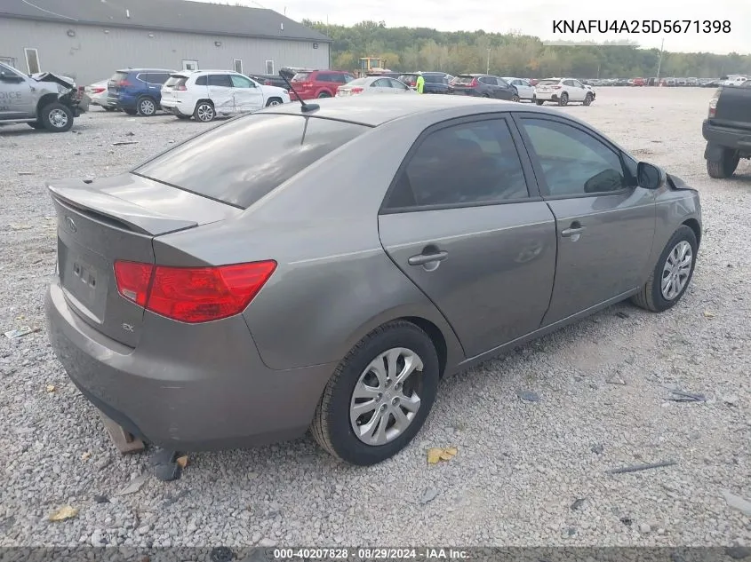 KNAFU4A25D5671398 2013 Kia Forte Ex