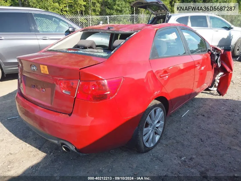 KNAFW4A36D5687287 2013 Kia Forte Sx