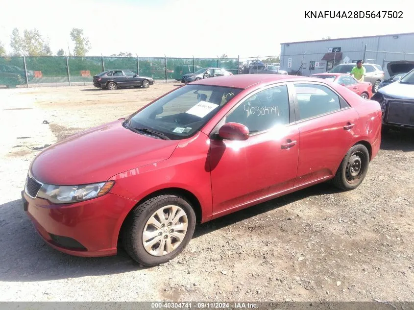 2013 Kia Forte Ex VIN: KNAFU4A28D5647502 Lot: 40304741