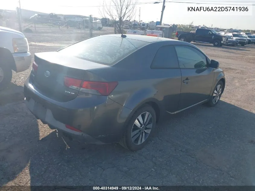 2013 Kia Forte Koup Ex VIN: KNAFU6A22D5741936 Lot: 40314949