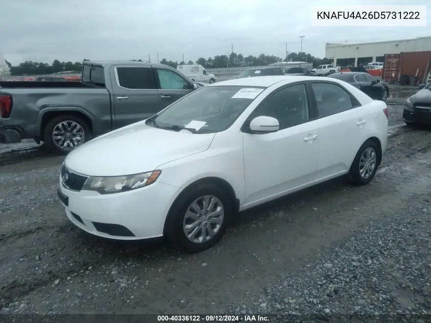 2013 Kia Forte Ex VIN: KNAFU4A26D5731222 Lot: 40336122