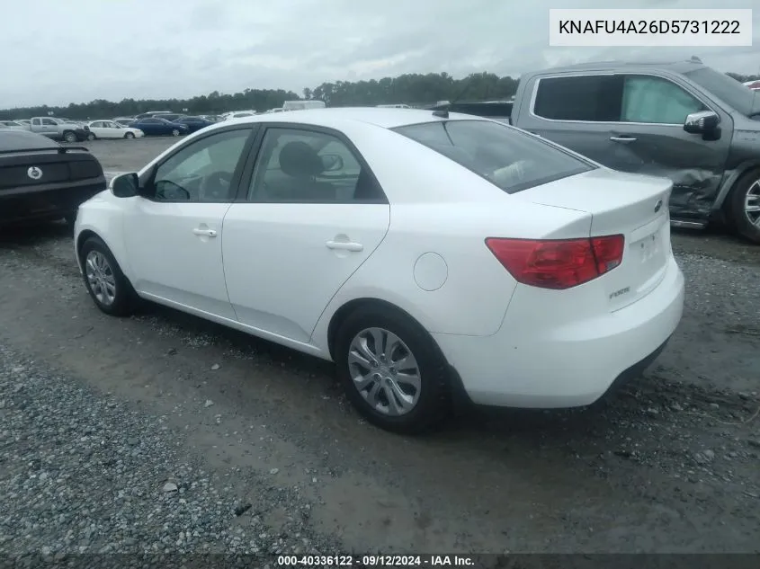 KNAFU4A26D5731222 2013 Kia Forte Ex