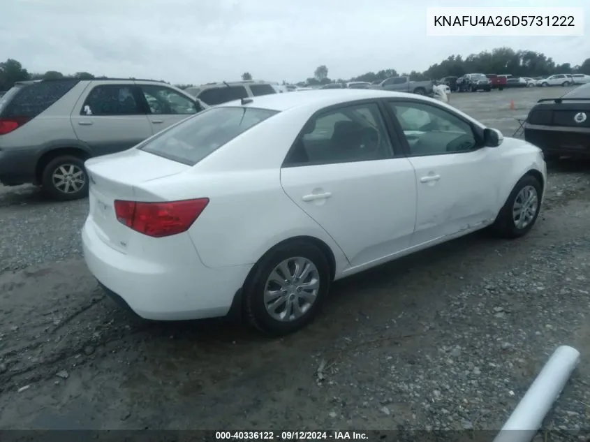 2013 Kia Forte Ex VIN: KNAFU4A26D5731222 Lot: 40336122