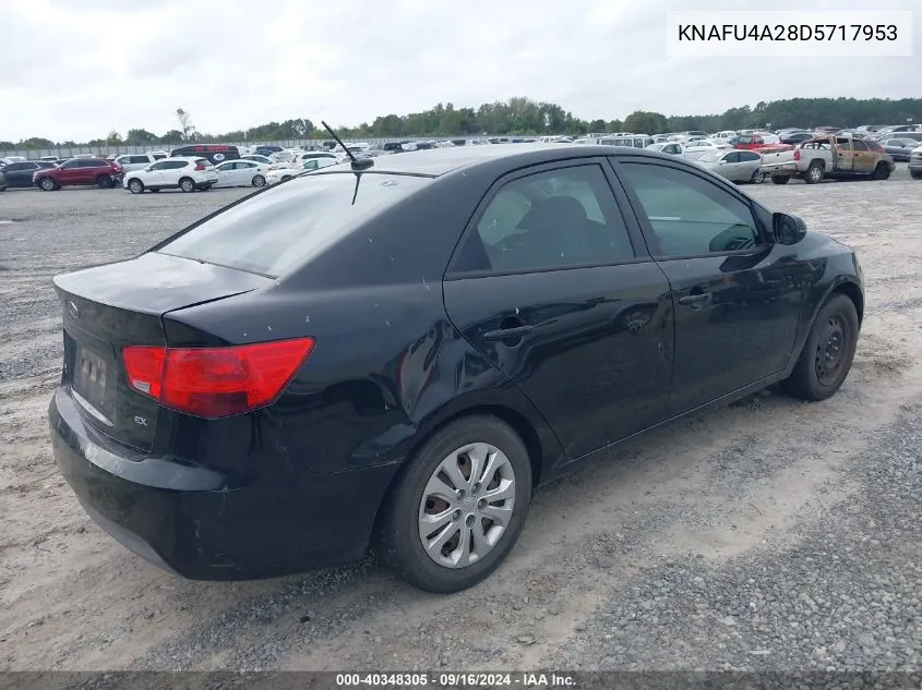 KNAFU4A28D5717953 2013 Kia Forte Ex