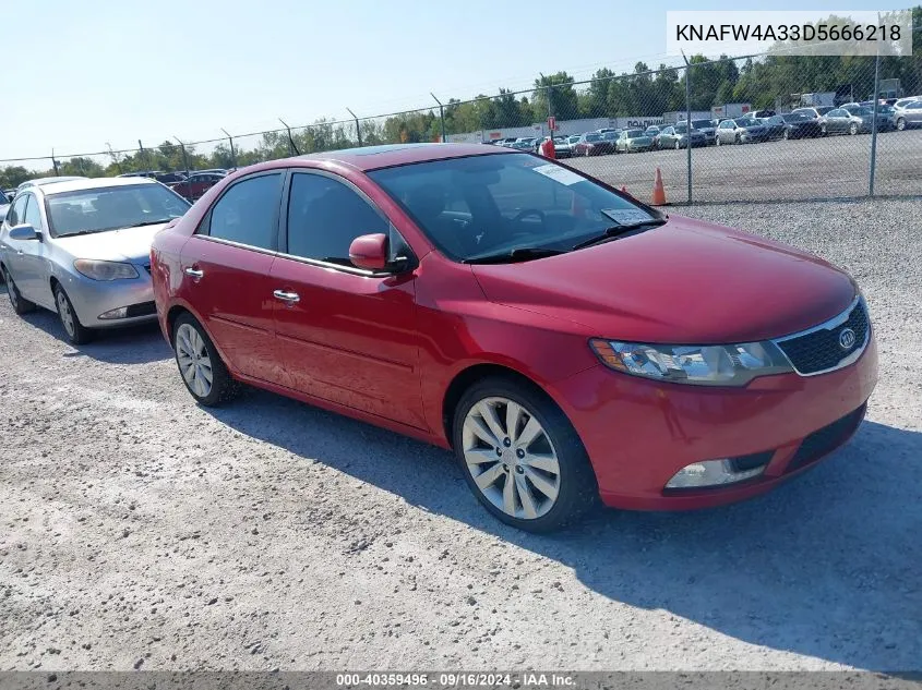 2013 Kia Forte Sx VIN: KNAFW4A33D5666218 Lot: 40359496