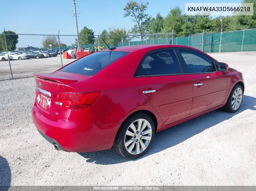 2013 Kia Forte Sx VIN: KNAFW4A33D5666218 Lot: 40359496