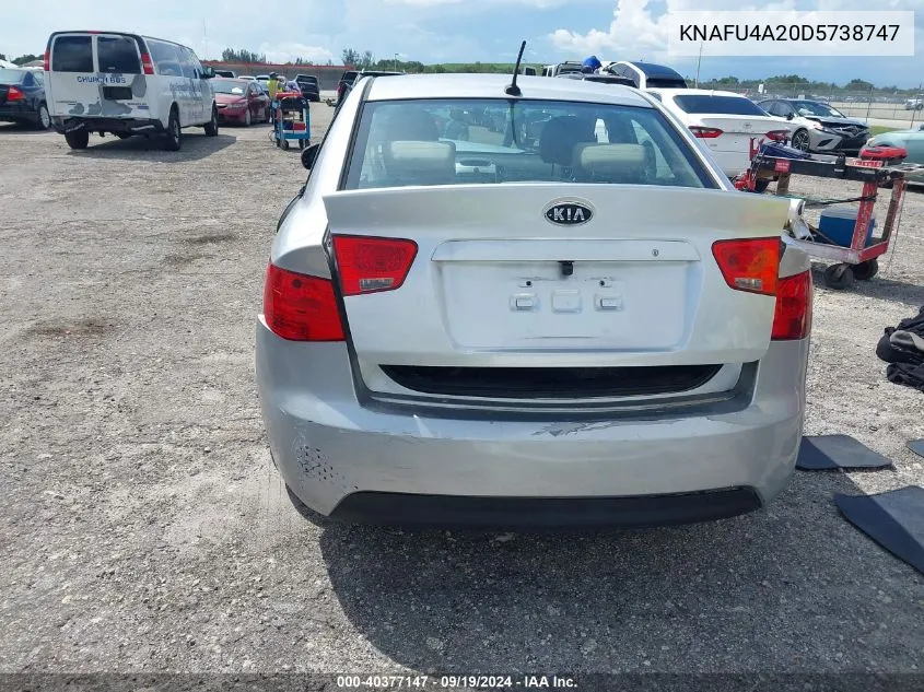 KNAFU4A20D5738747 2013 Kia Forte Ex