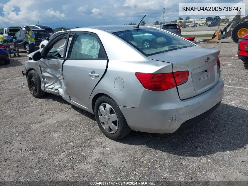 2013 Kia Forte Ex VIN: KNAFU4A20D5738747 Lot: 40377147