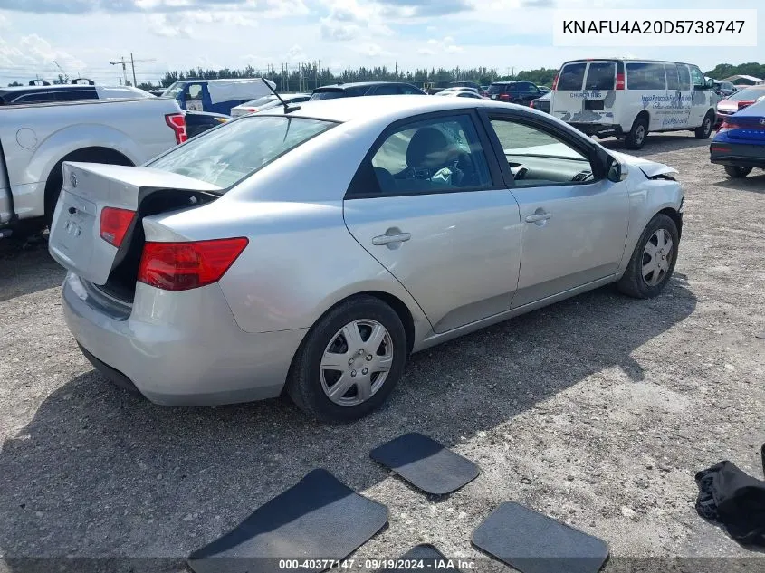 KNAFU4A20D5738747 2013 Kia Forte Ex