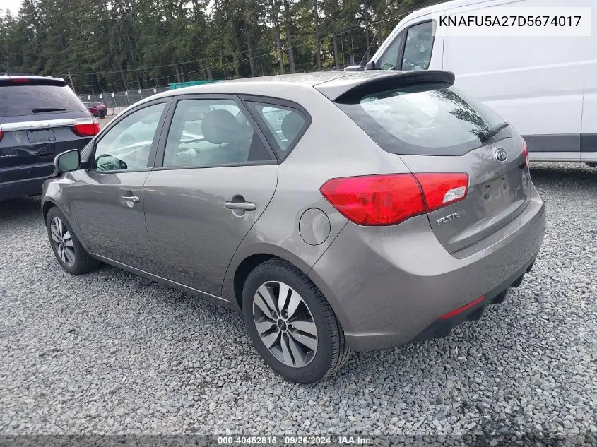 KNAFU5A27D5674017 2013 Kia Forte Ex