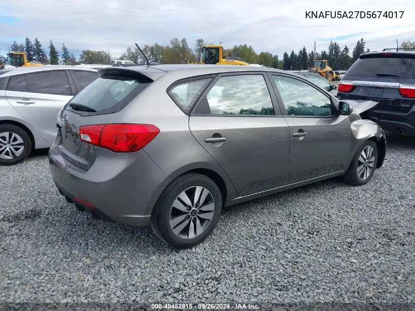 KNAFU5A27D5674017 2013 Kia Forte Ex