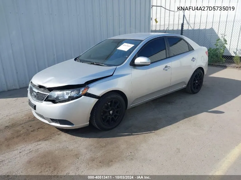 KNAFU4A27D5735019 2013 Kia Forte Ex