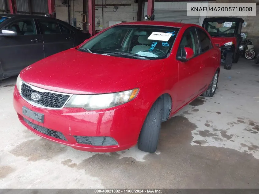 2013 Kia Forte Ex VIN: KNAFU4A20D5710608 Lot: 40821392