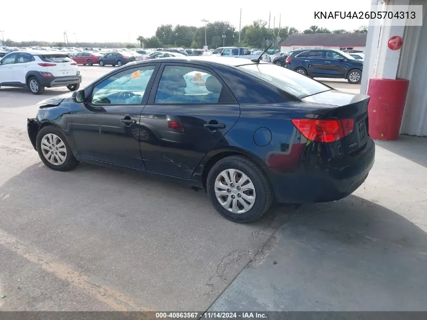 2013 Kia Forte Ex VIN: KNAFU4A26D5704313 Lot: 40863567