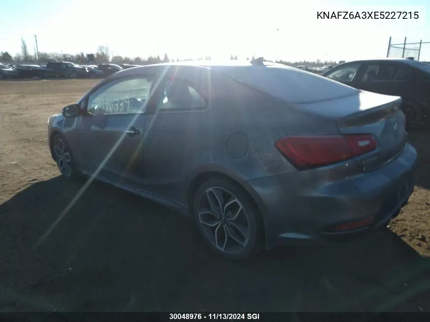 2014 Kia Forte Sx VIN: KNAFZ6A3XE5227215 Lot: 30048976