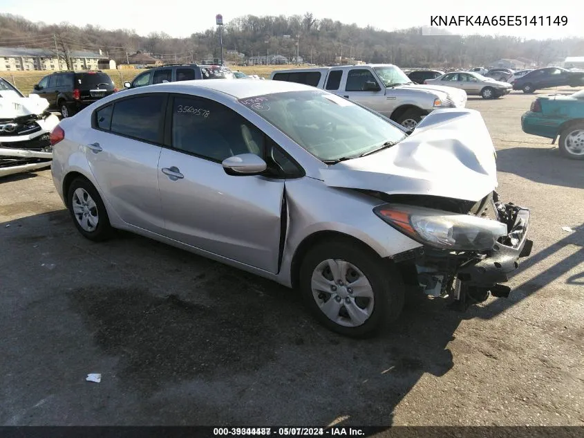 KNAFK4A65E5141149 2014 Kia Forte Lx