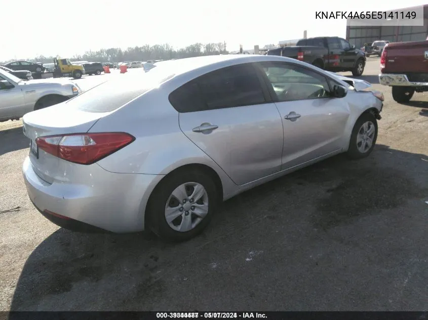 2014 Kia Forte Lx VIN: KNAFK4A65E5141149 Lot: 39344487