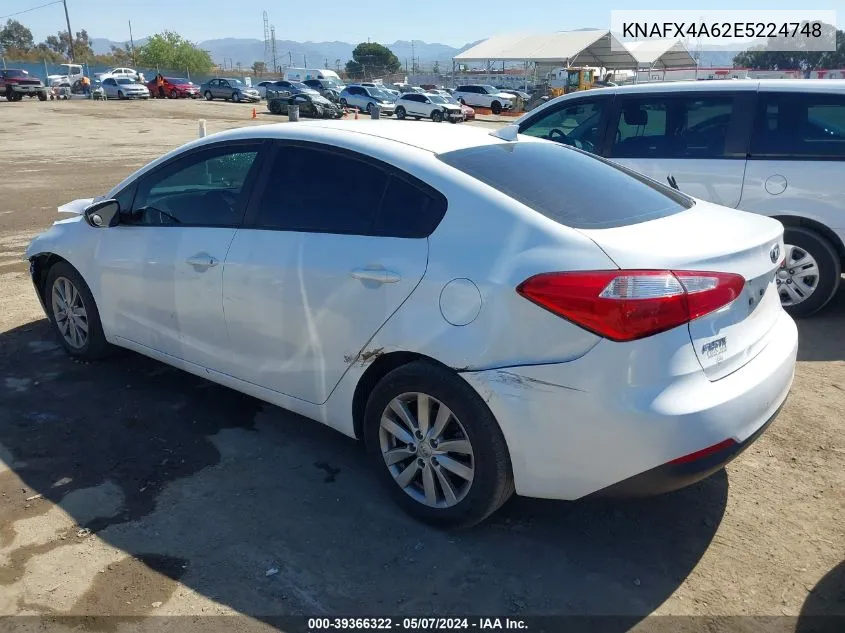 2014 Kia Forte Lx VIN: KNAFX4A62E5224748 Lot: 39366322