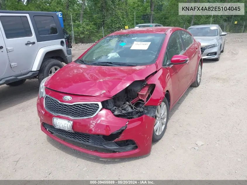 KNAFX4A82E5104045 2014 Kia Forte Ex