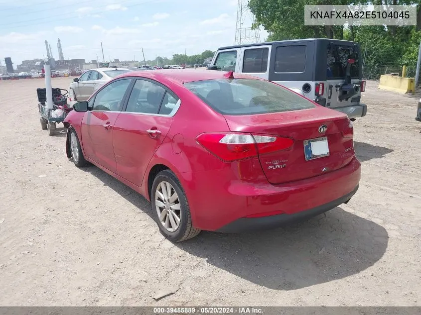 2014 Kia Forte Ex VIN: KNAFX4A82E5104045 Lot: 39455889