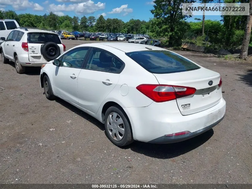 2014 Kia Forte Lx VIN: KNAFK4A66E5072228 Lot: 39532125