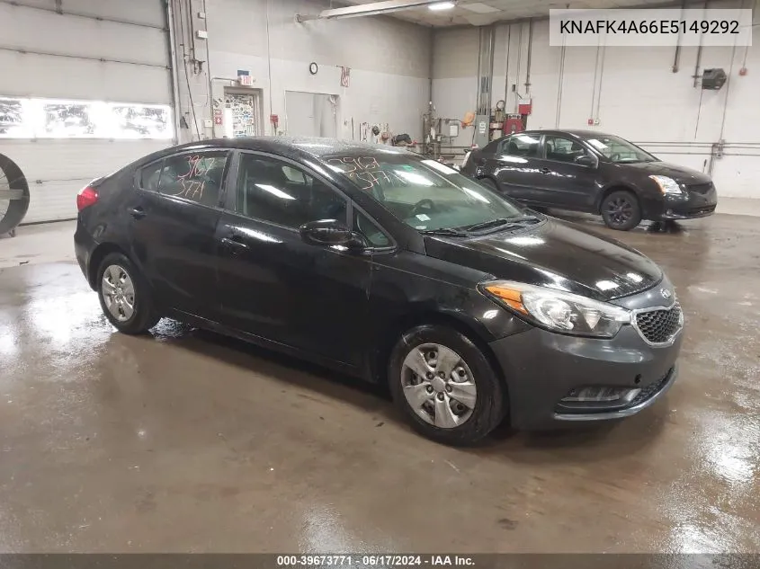 2014 Kia Forte Lx VIN: KNAFK4A66E5149292 Lot: 39673771